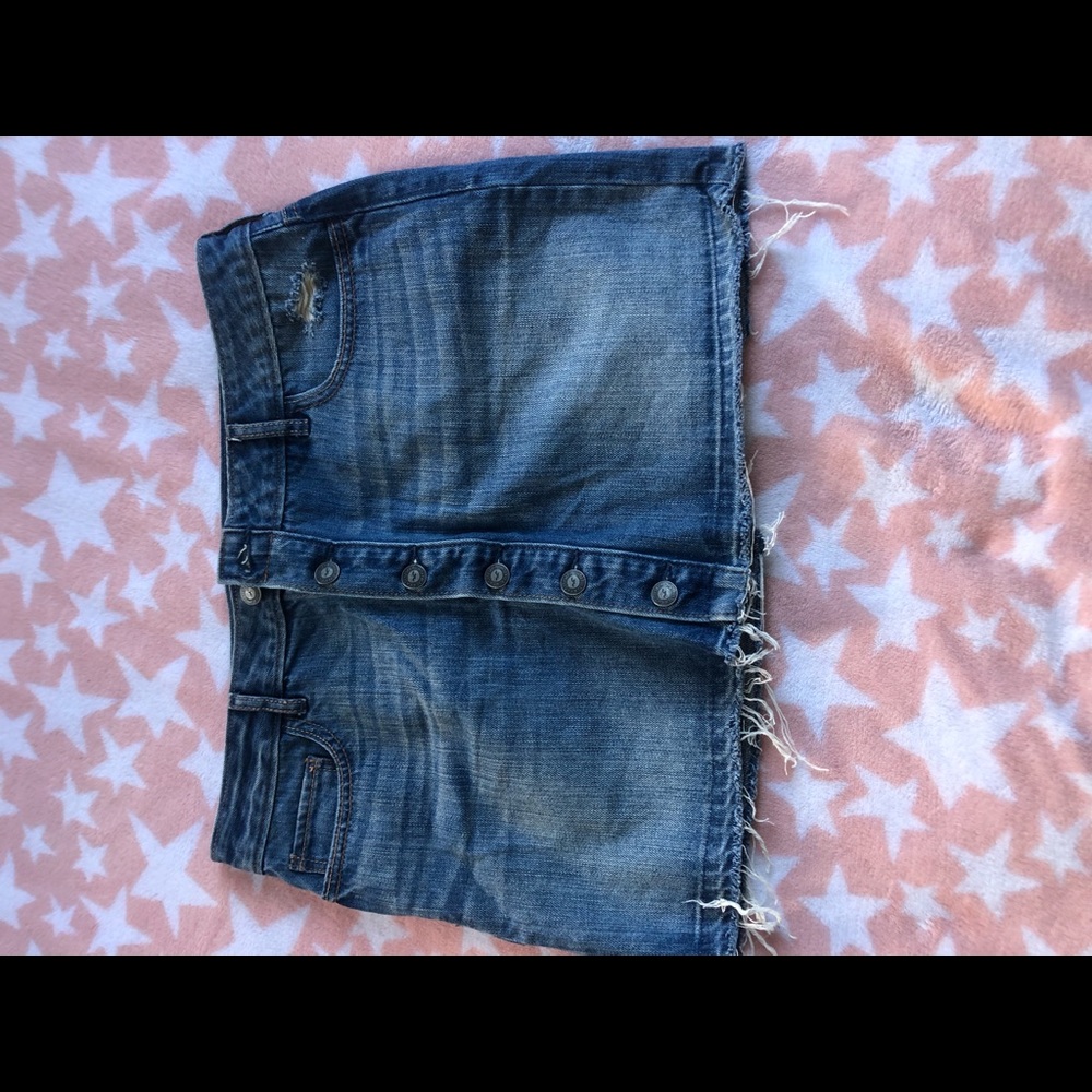 Denim mini skirt